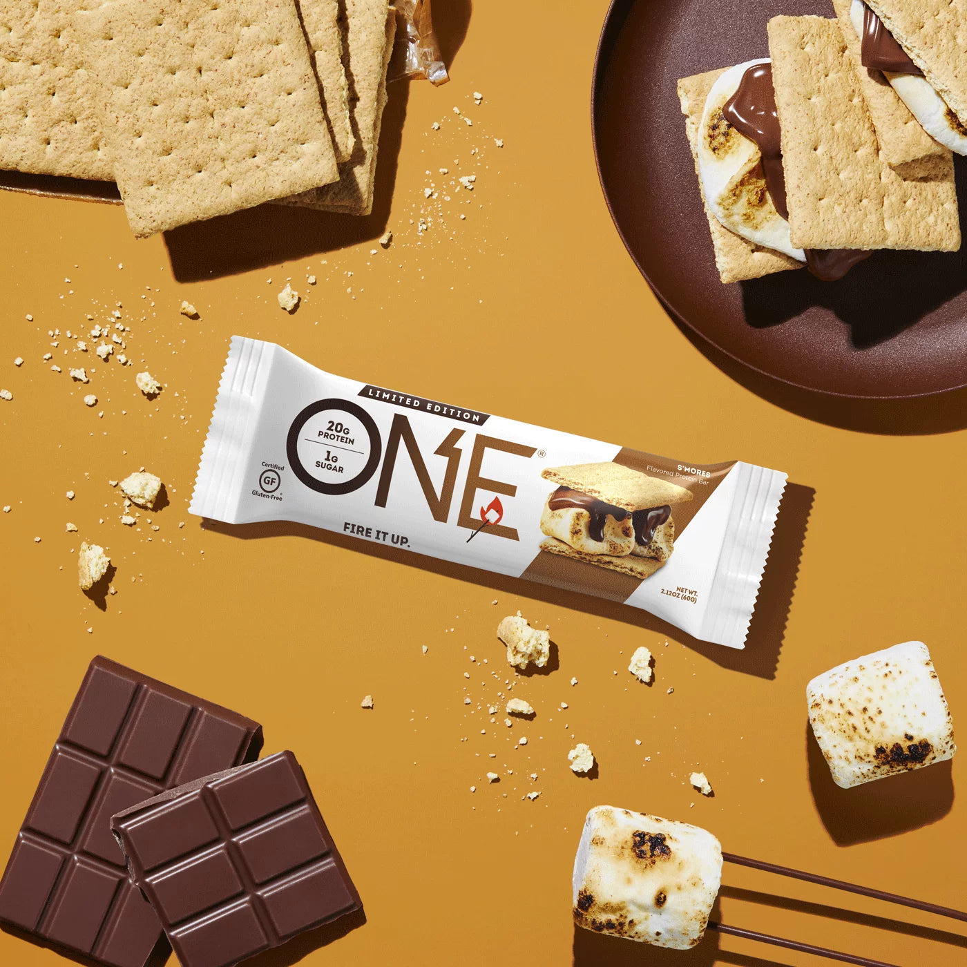 One Protein Bar, S'Mores, 20G Protein, 12 Count