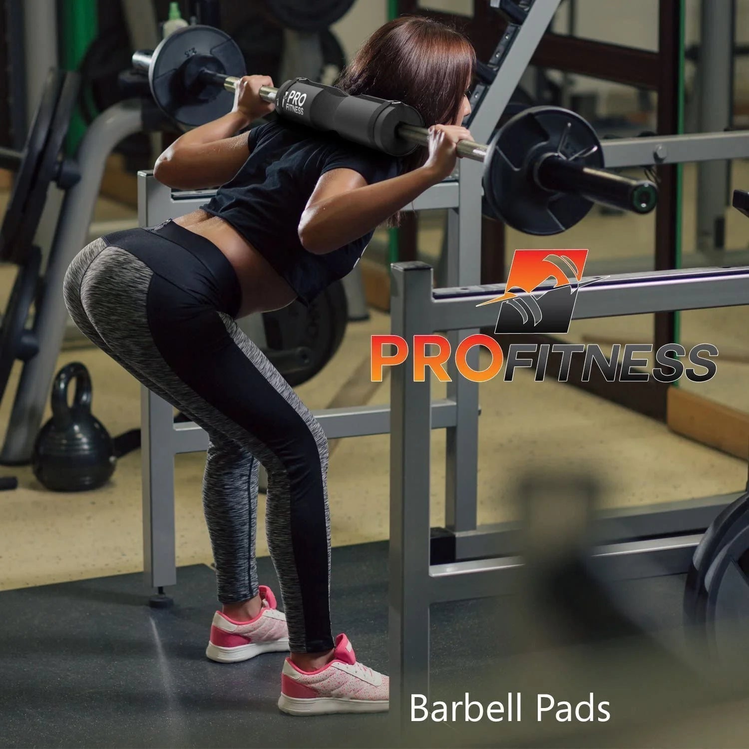 Barbell Pad Squat Pad- Shoulder Support for Squats, Lunges & Hip Thrusts - for Olympic or Standard Bars