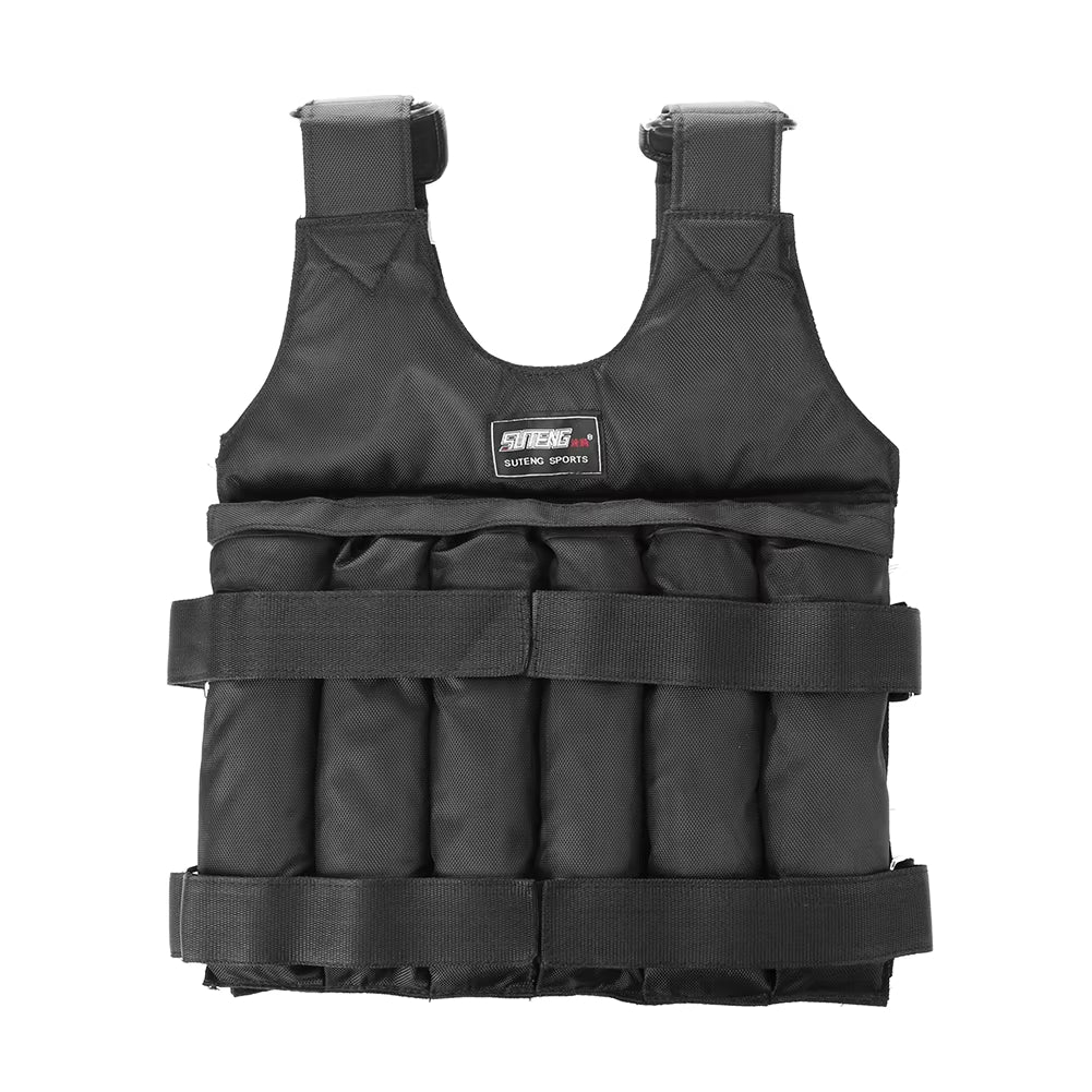 Durable Loading Weighted Vest 50Kg Adjustable Weight Training Exercise Waistcoat Jacket Sand Clothing Boxing Fitness Equipment