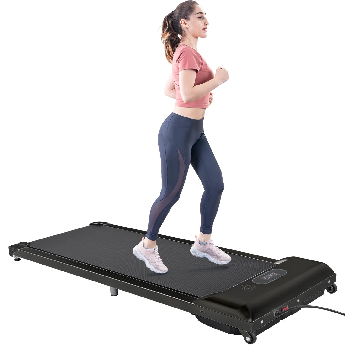 Walking Pad Treadmill, Electric Walking Treadmill Home Office, Remote Control Treadmill with 2 Modes, Workout Running Machine, Aerobic Sports Fitness Equipment Compact Treadmill