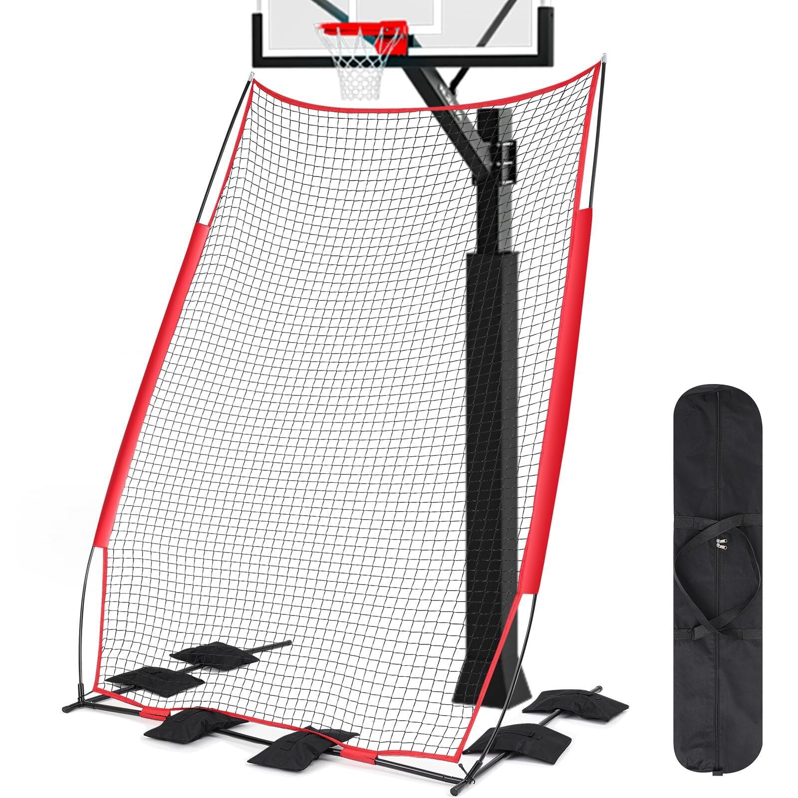 Basketball Rebounder Basketball Return System Defensive Net 6.4 X 10 Ft Sport...