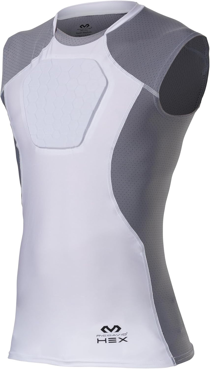 Youth Chest Protector Baseball Heart Guard Sternum Protection Compression Shirt. HEX Padded Shirt