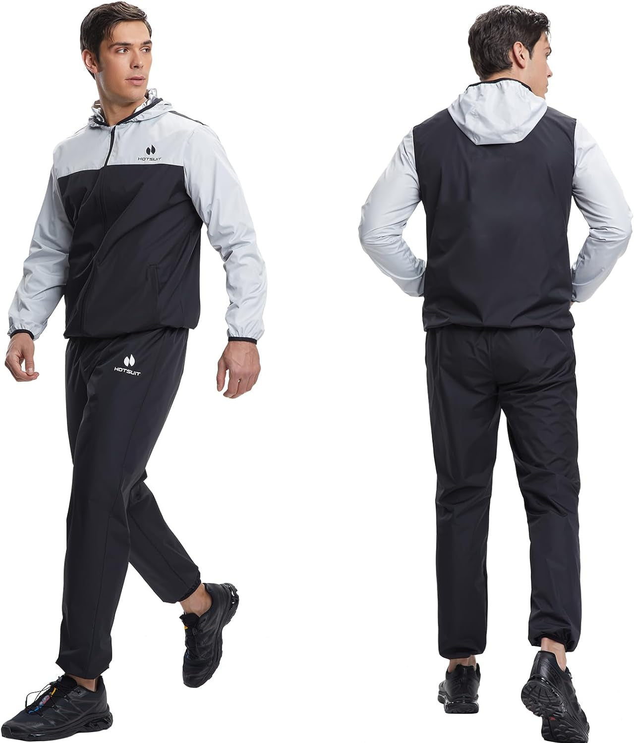 Sauna Suit for Men Sweat Suits Gym Workout Exercise Sauna Jacket Pant Full Body